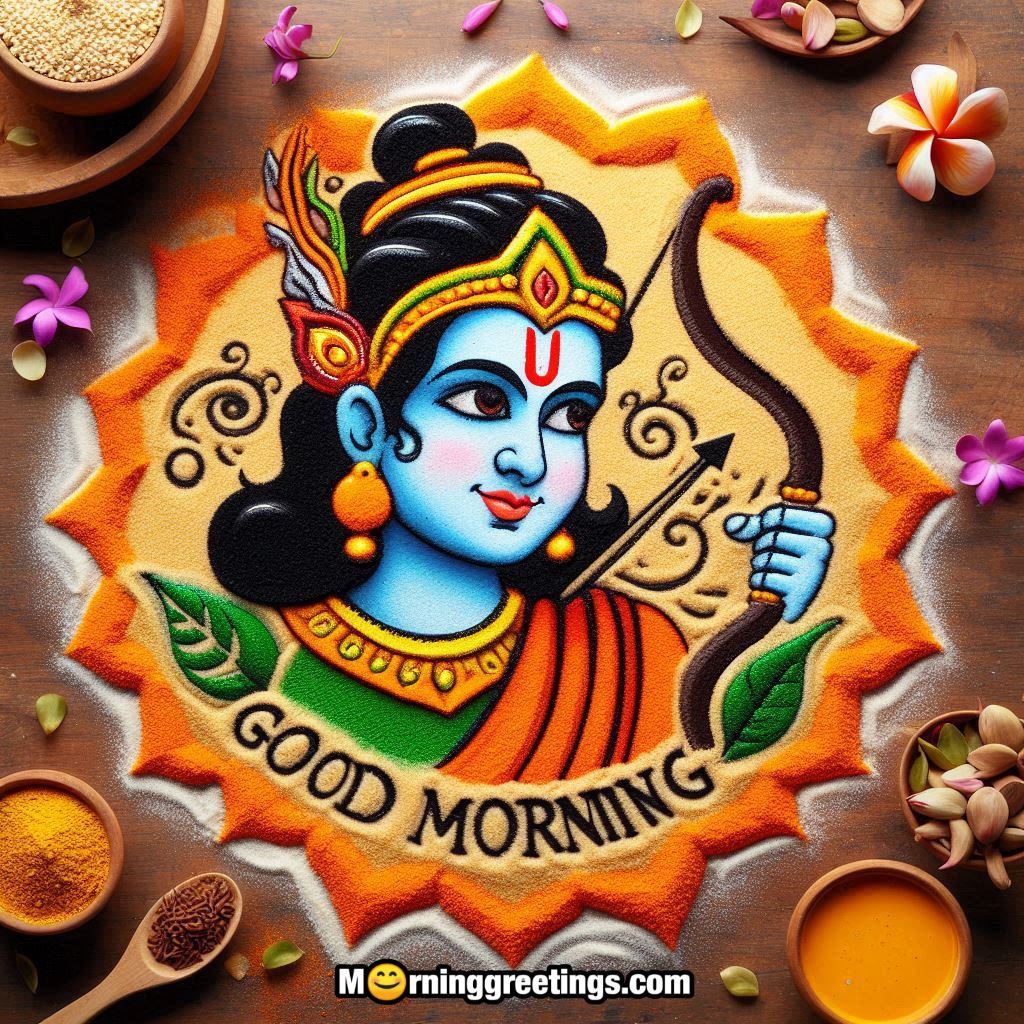 Good Morning Lord Rama Rangoli
