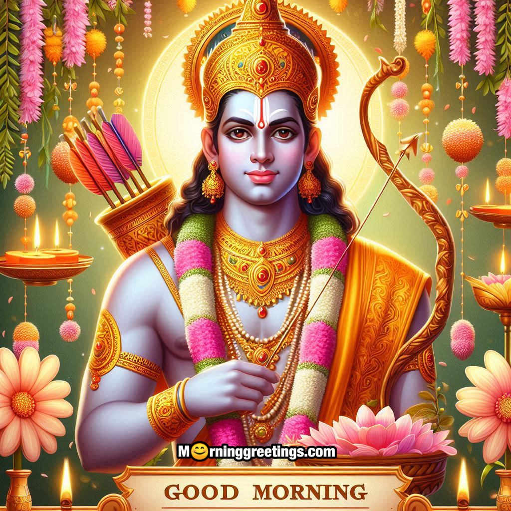Good Morning Shri Ram Decorative Image