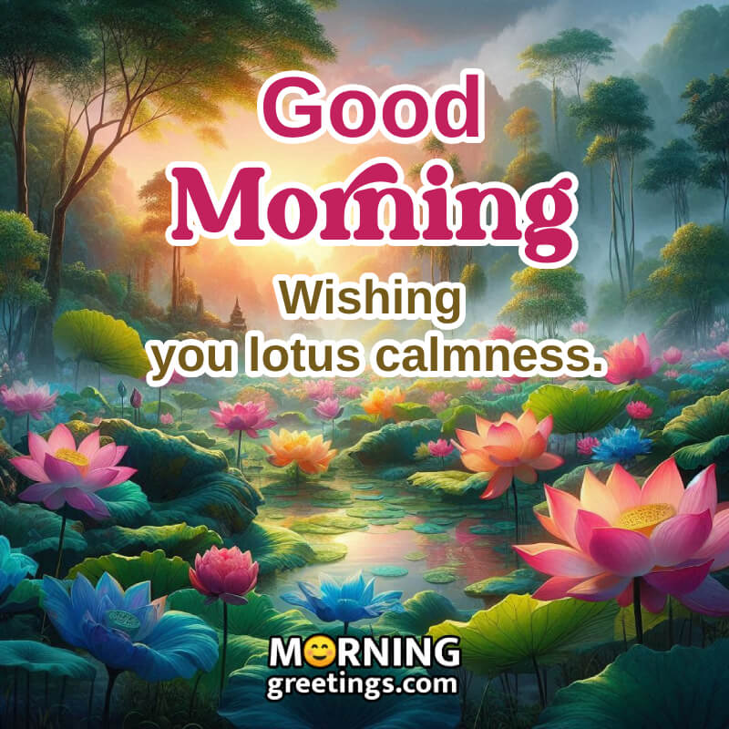 Amazing Lotus Good Morning Photo