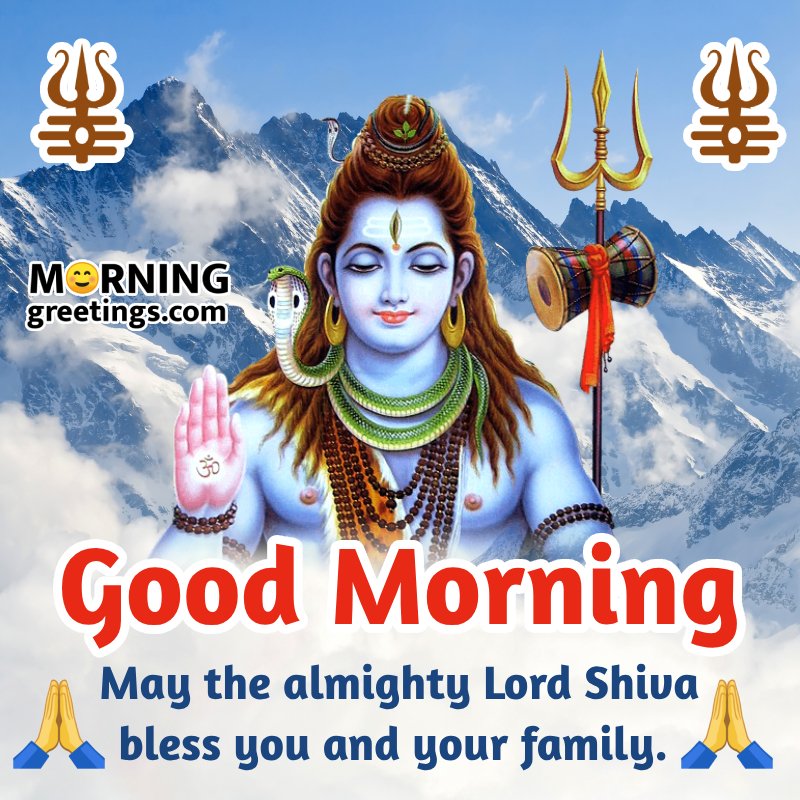 Awesome Good Morning Shiva Wish Pic