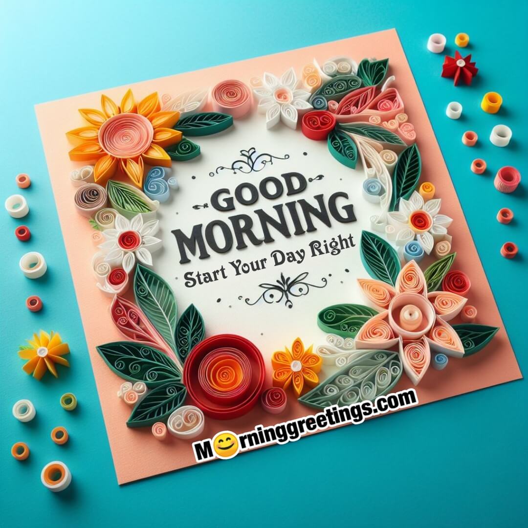 Beautiful Good Morning Creative Art & Craft Image