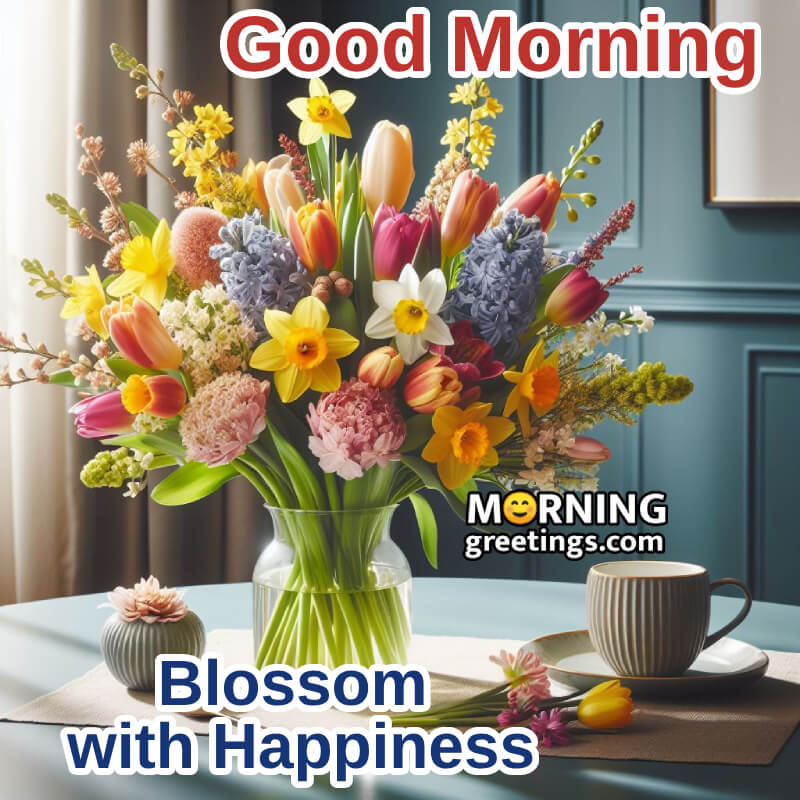 Blossom With Happiness Good Morning Bouquet Picture