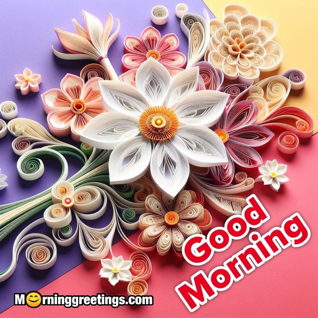 Flower Art & Craft Good Morning Picture