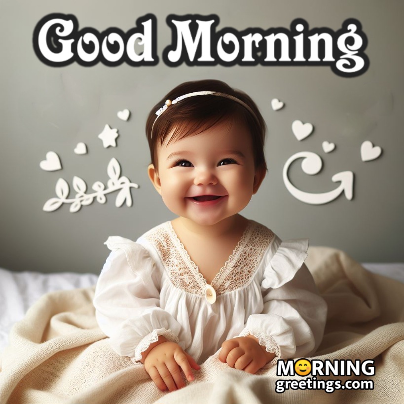 Sweet Beginnings: Good Morning Wishes with Baby Pictures