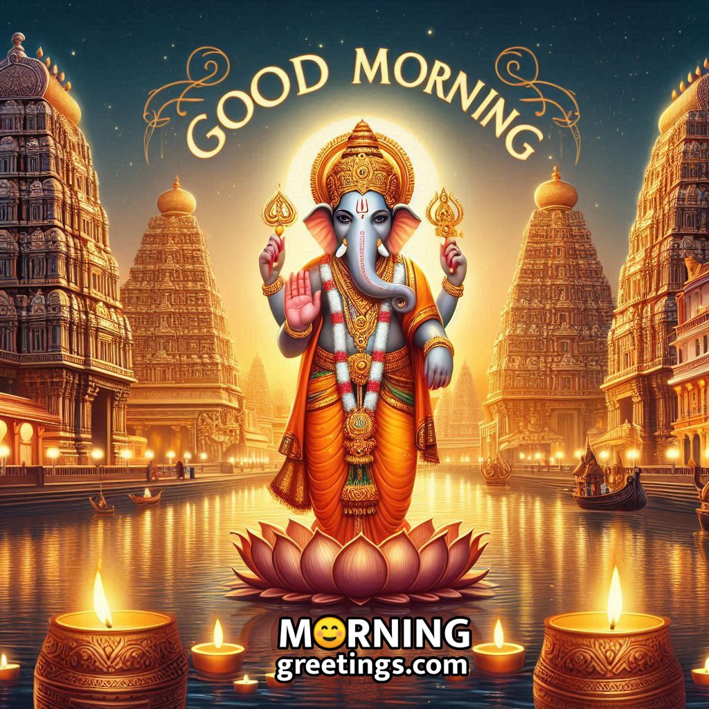 Good Morning Ganesha At Temple
