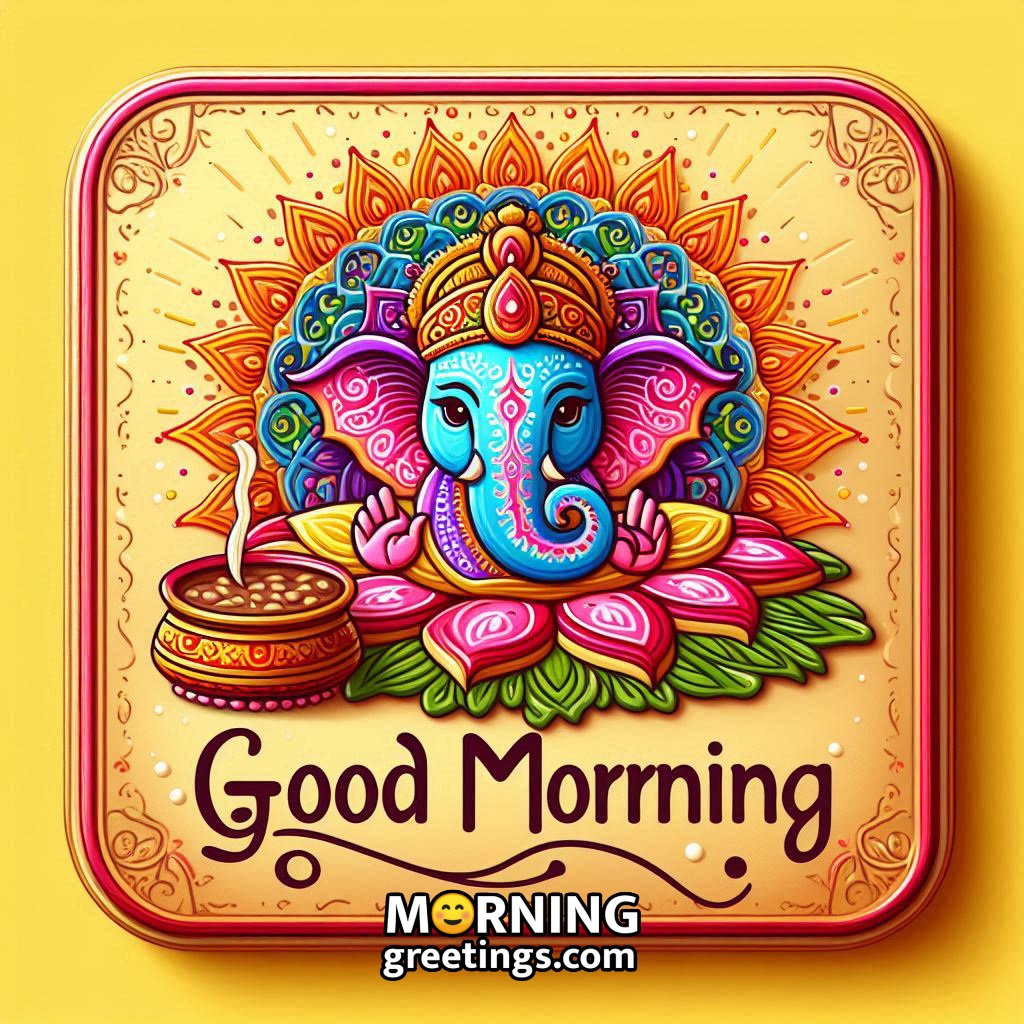 Good Morning Ganesha Rangoli Design
