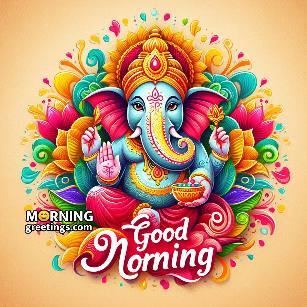 Good Morning Ganesha Rangoli