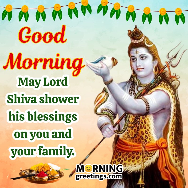 Good Morning God Shiva Message Photo