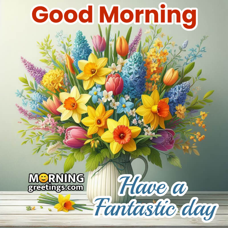 Good Morning Have A Fantastic Day Bouquet Picture