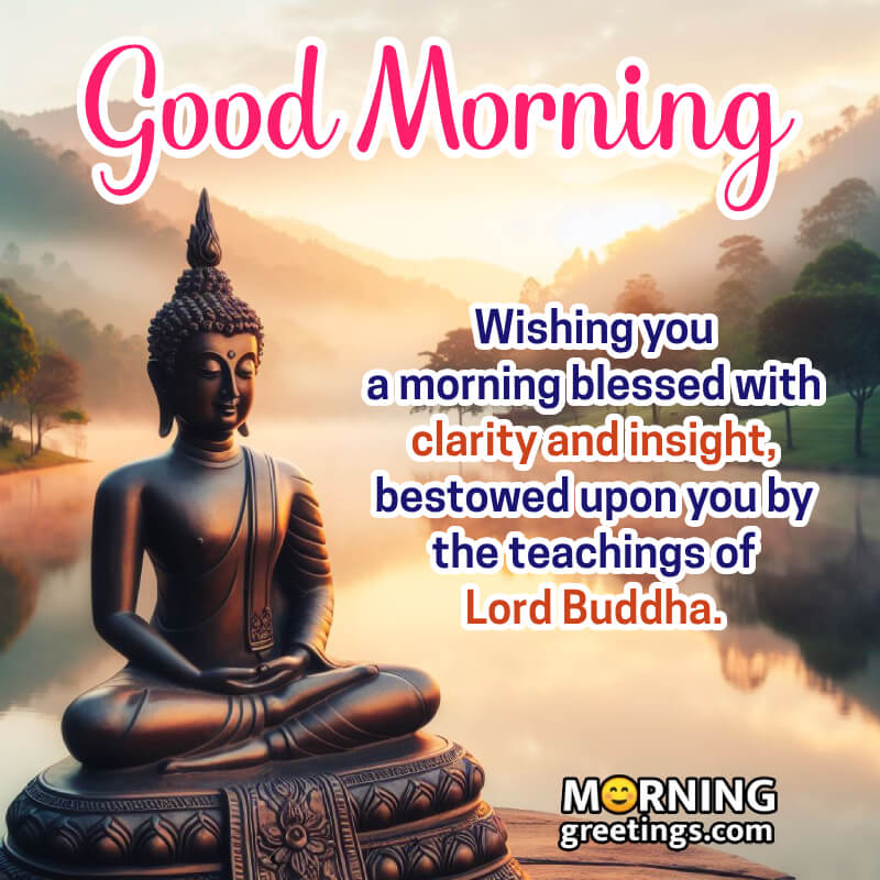Good Morning Lord Buddha Blessing Picture