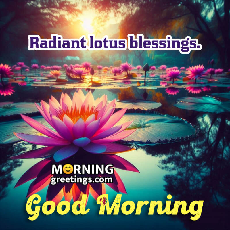 Good Morning With Lotus Image For Fb