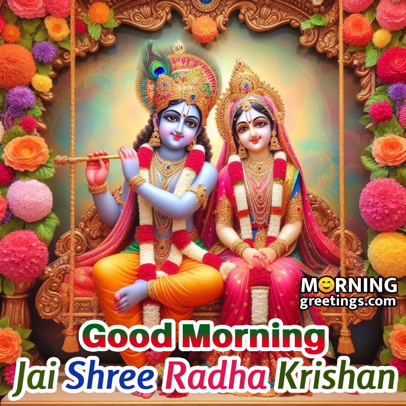 Hai Shree Radha Krishna Morning Photo