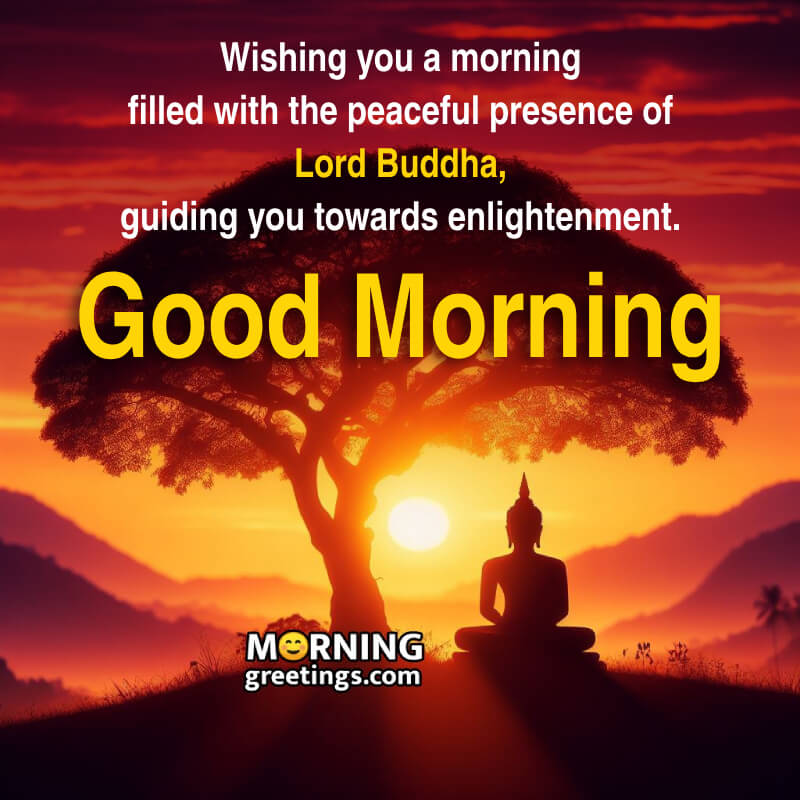 Lord Buddha Good Morning Blessing Image