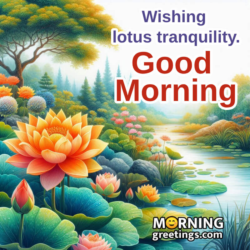 Lotus Good Morning Status Image
