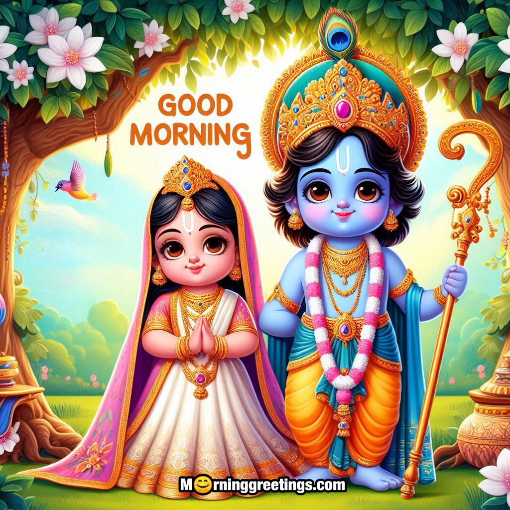 Lovely Bal Radha Krishna Status Photo