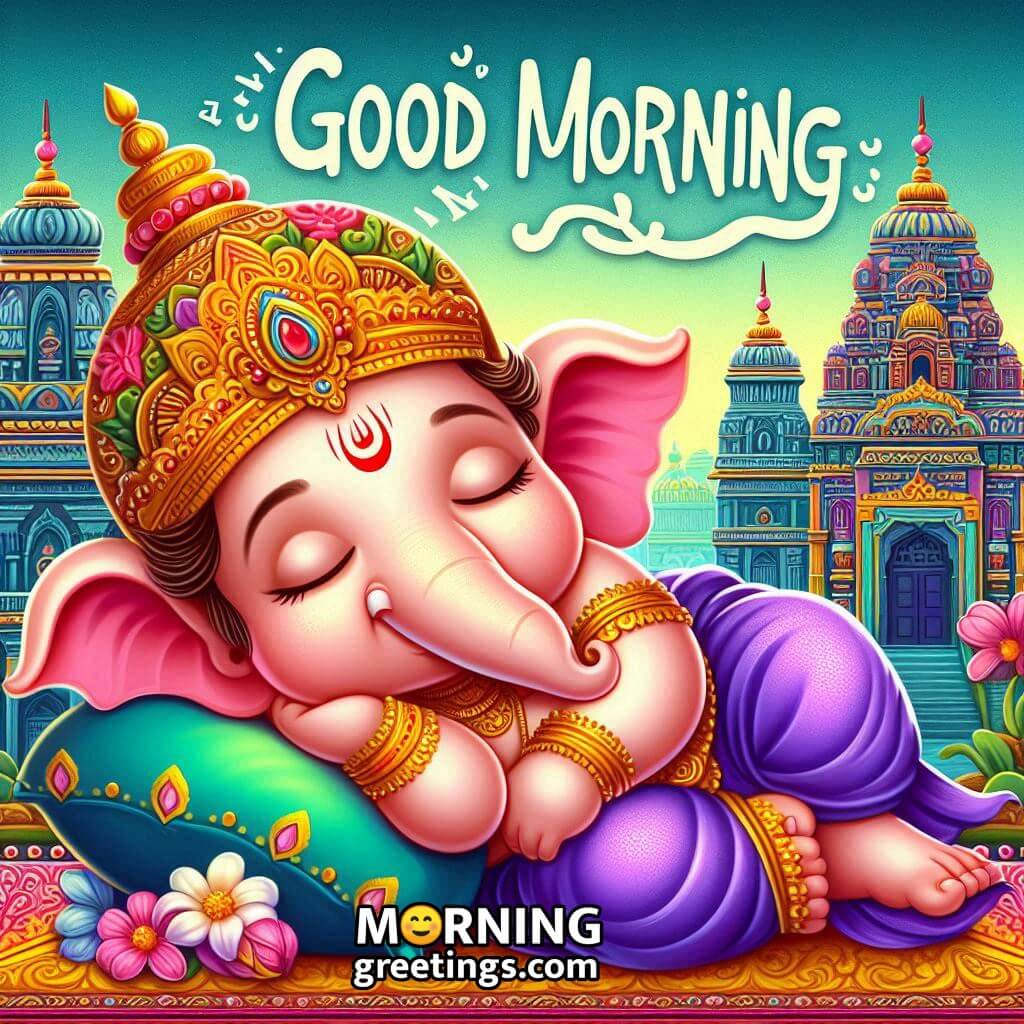 Morning Bal Ganesha Sleeping Photo