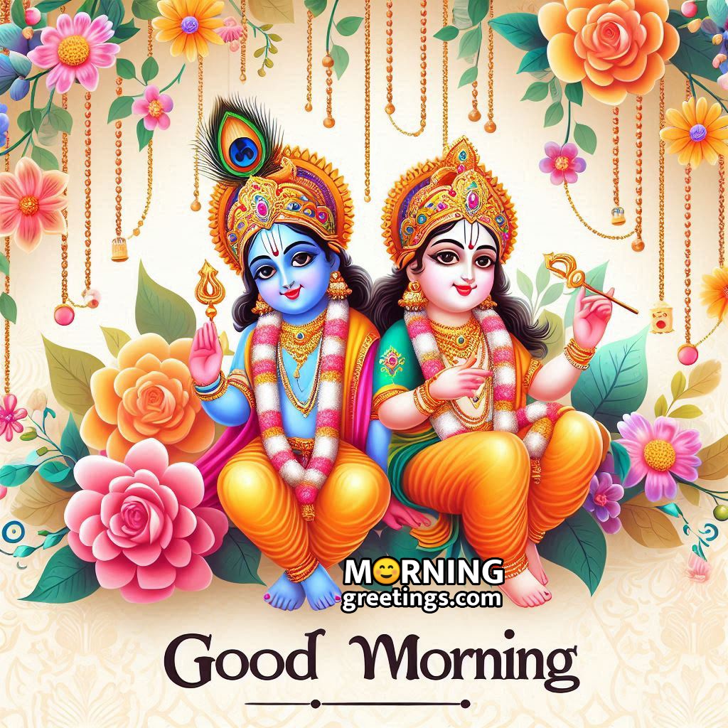 Morning Radha And Krishna Blossom