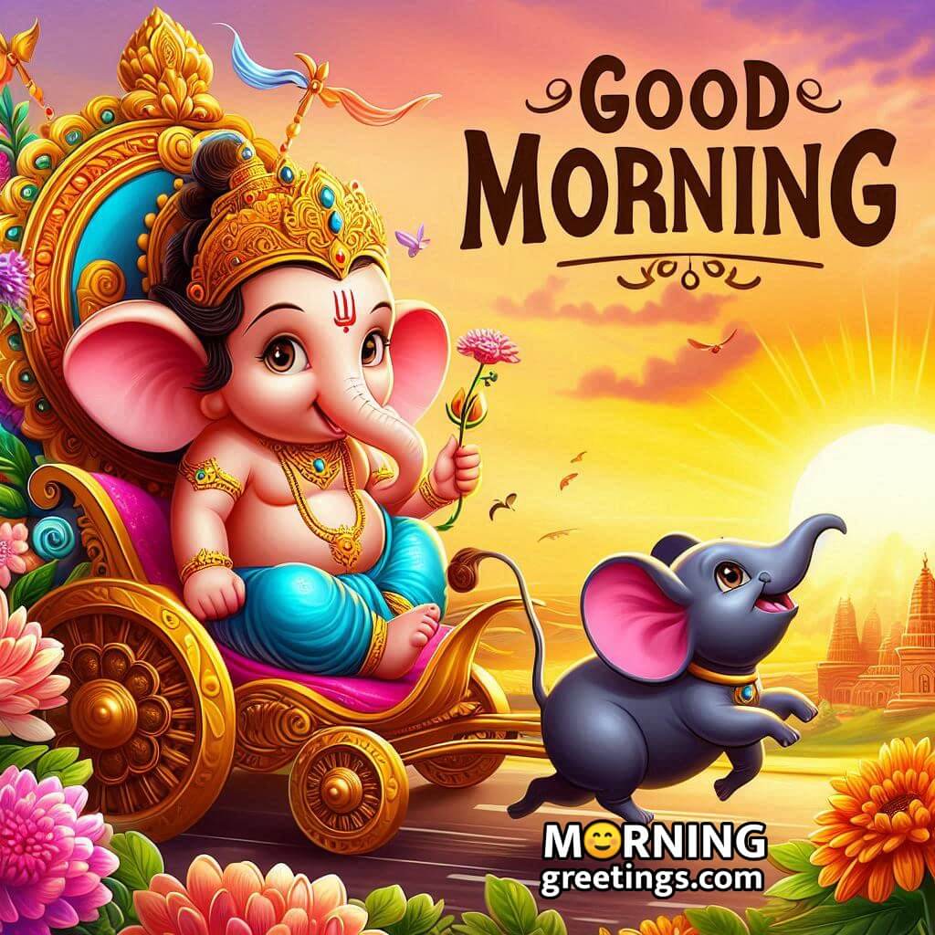 Mushak And Bal Ganesha Morning Photo