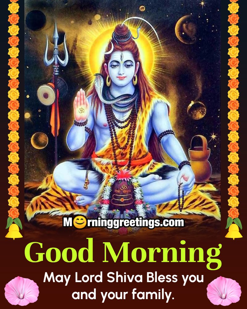 Shiva Good Morning Wishing Pic For Family