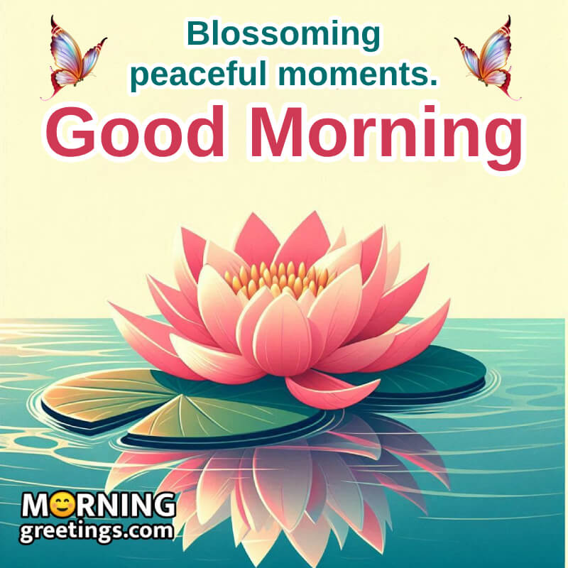 Wonderful Good Morning Lotus Image