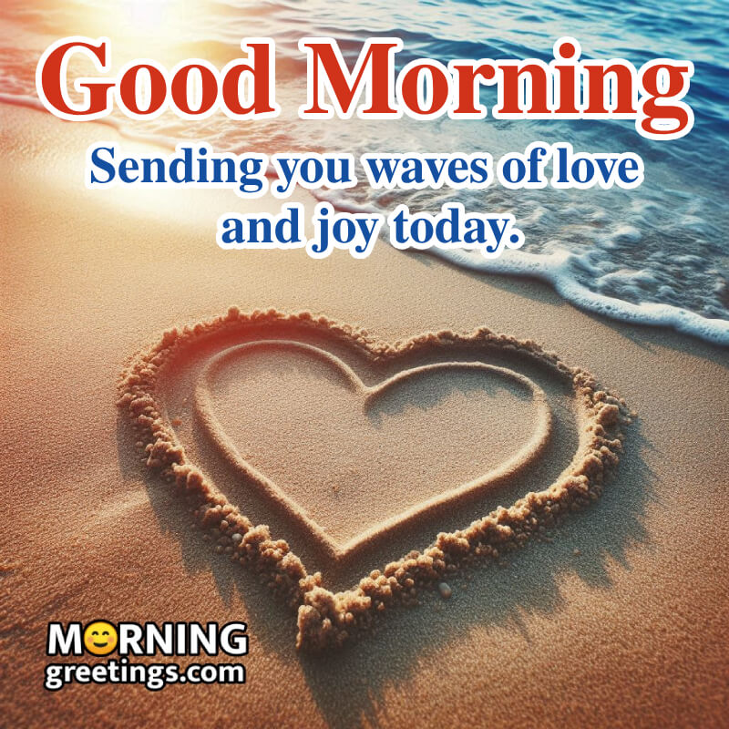 Wonderful Morning Wish With Heart Photo