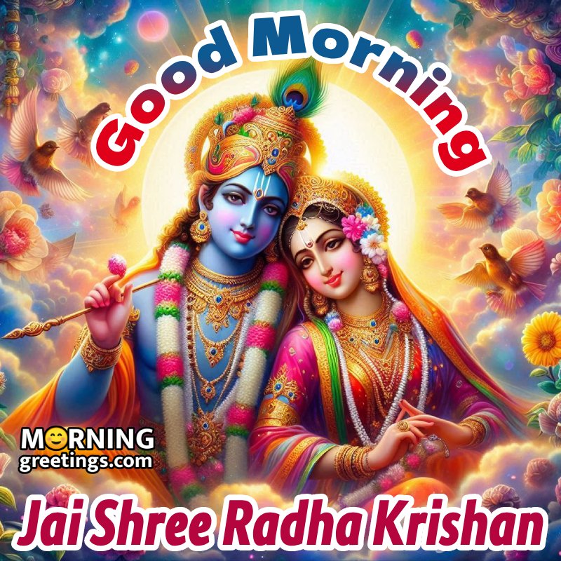 Wonderful Radha Krishna Morning Photo