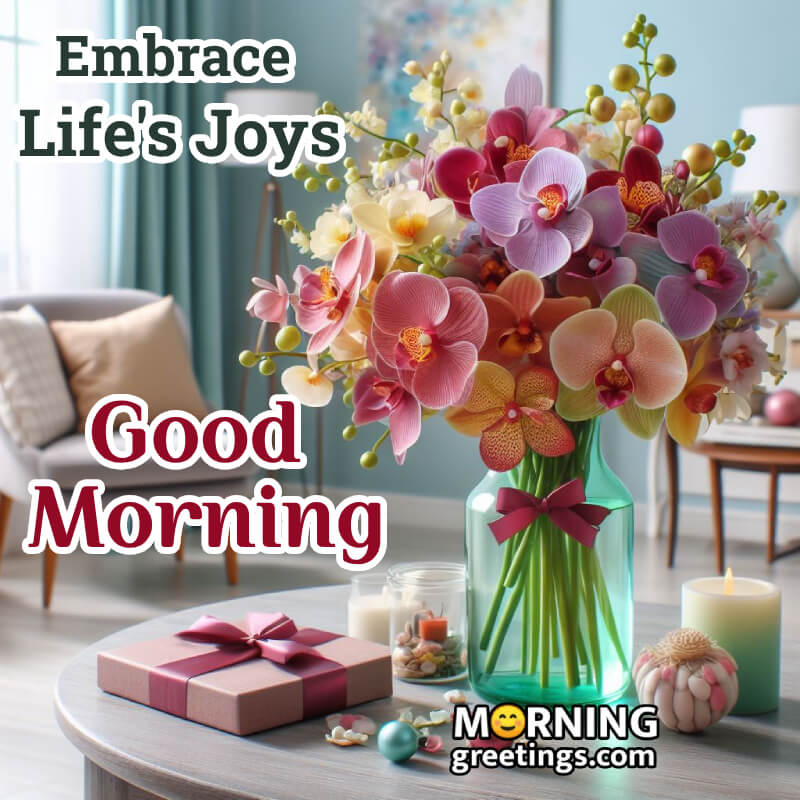 Colorful Flowers Good Morning Bouquet Image