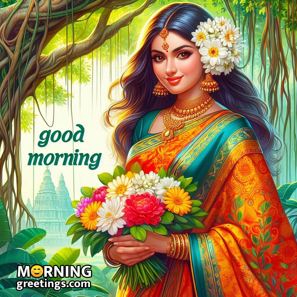 Good Morning Wishes With Beautiful Women Images