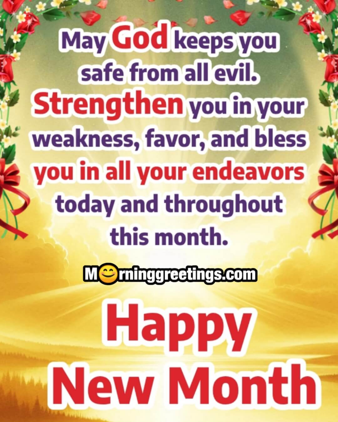 Happy New Month Best Wishing Picture