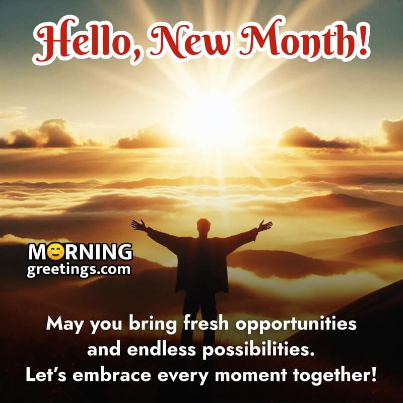 Hello New Month Best Message Image