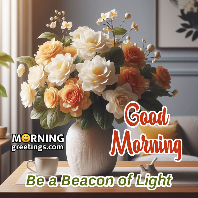 Morning Roses Bouquet Greeting Image