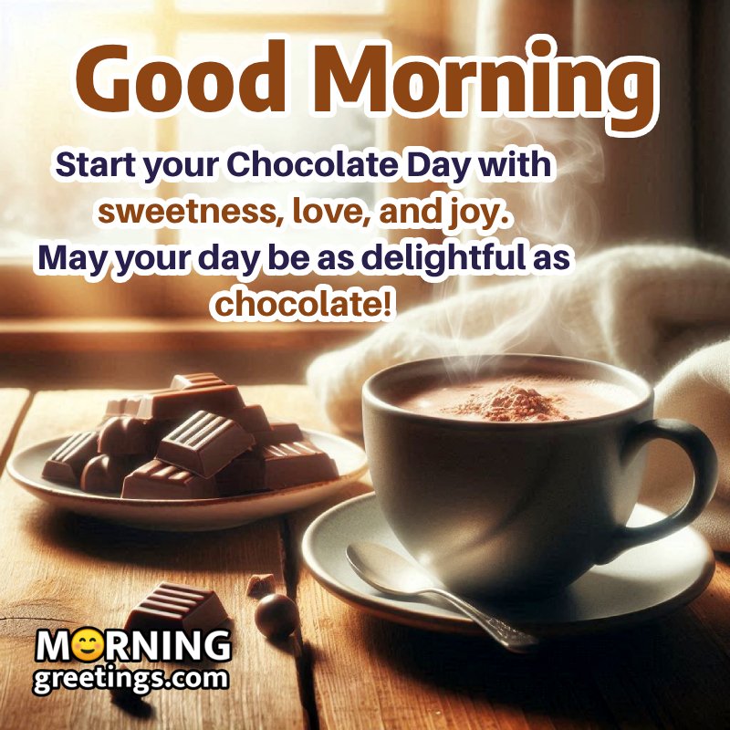 Good Morning Chocolate Day Best Message Image