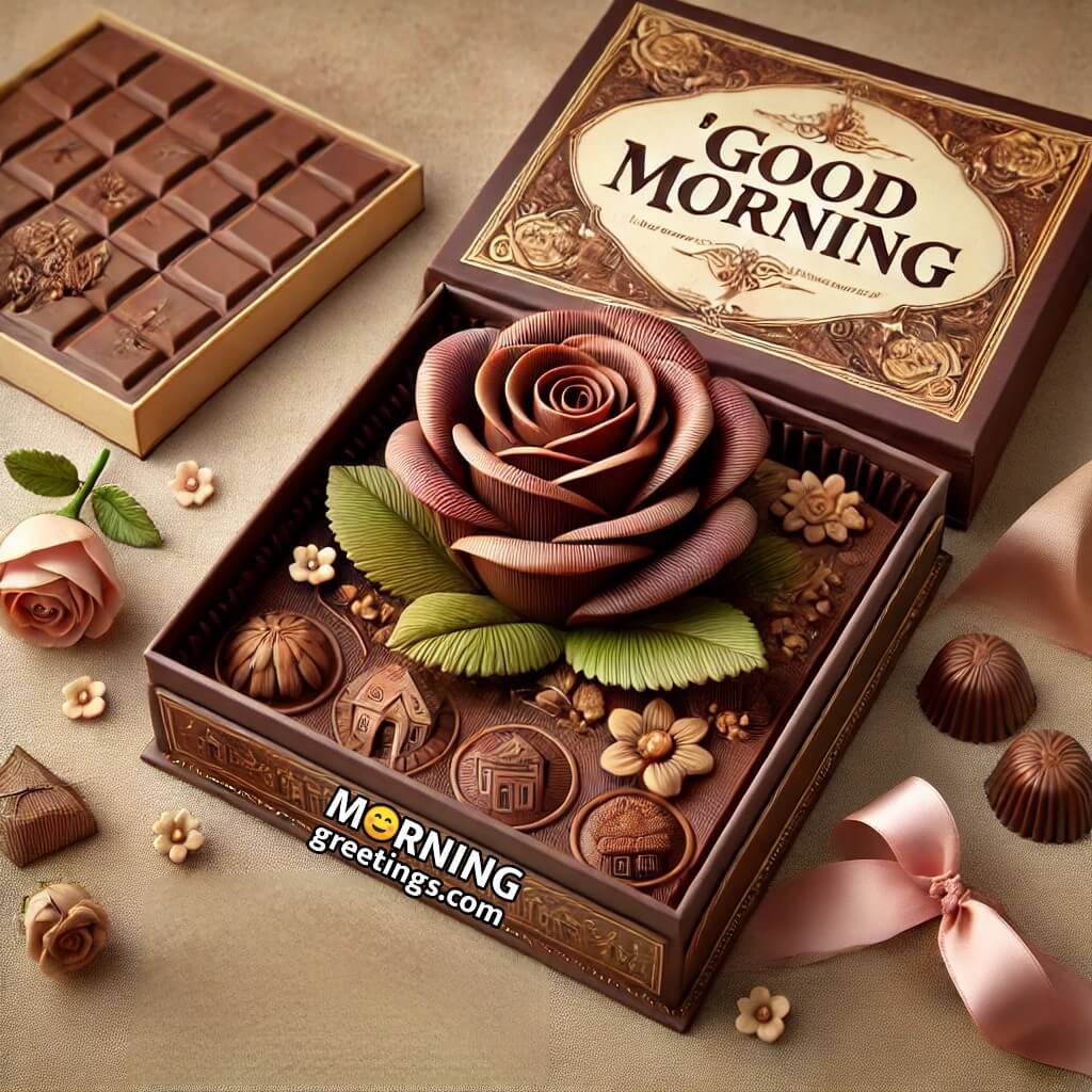 Good Morning Chocolate Rose Box Image