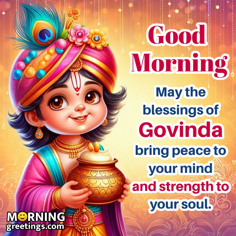 Good Morning Bal Krishna Status Image