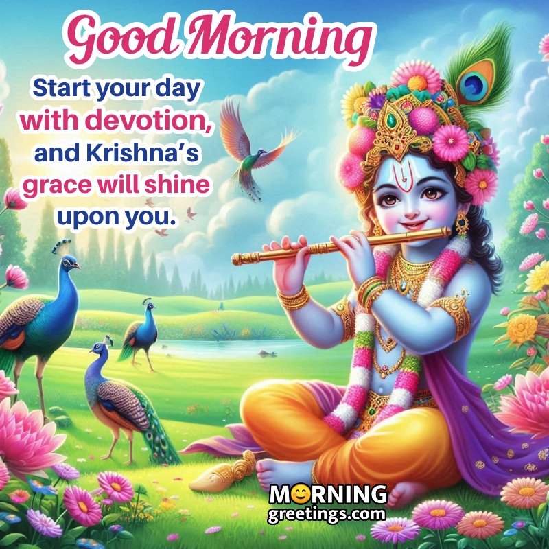 Good Morning Bal Krishna Wonderful Image