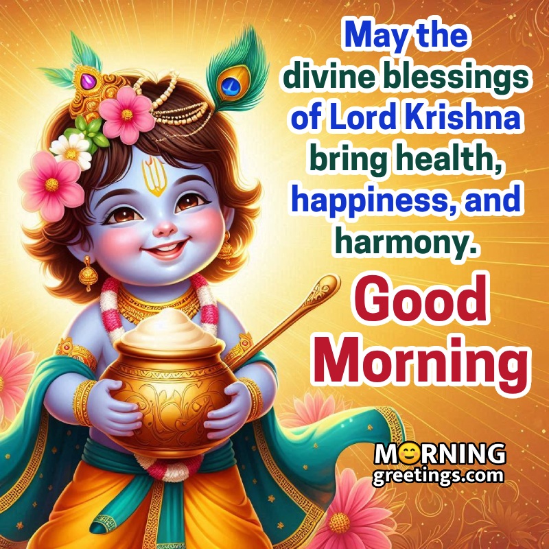 Morning Bal Krishna Message Image