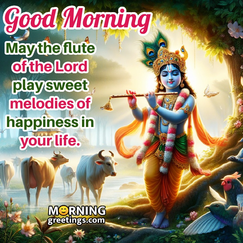 Morning Lord Krishna Beautiful Image