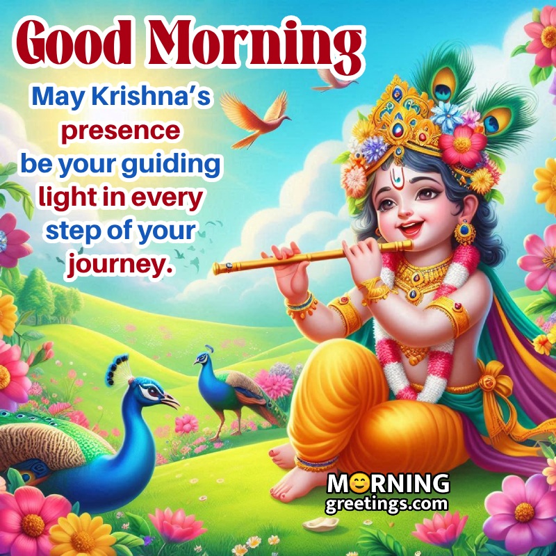 Morning Lord Krishna Nice Photo